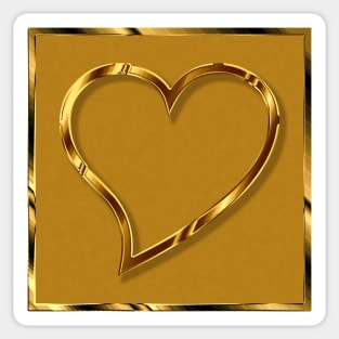 Golden Heart Sticker